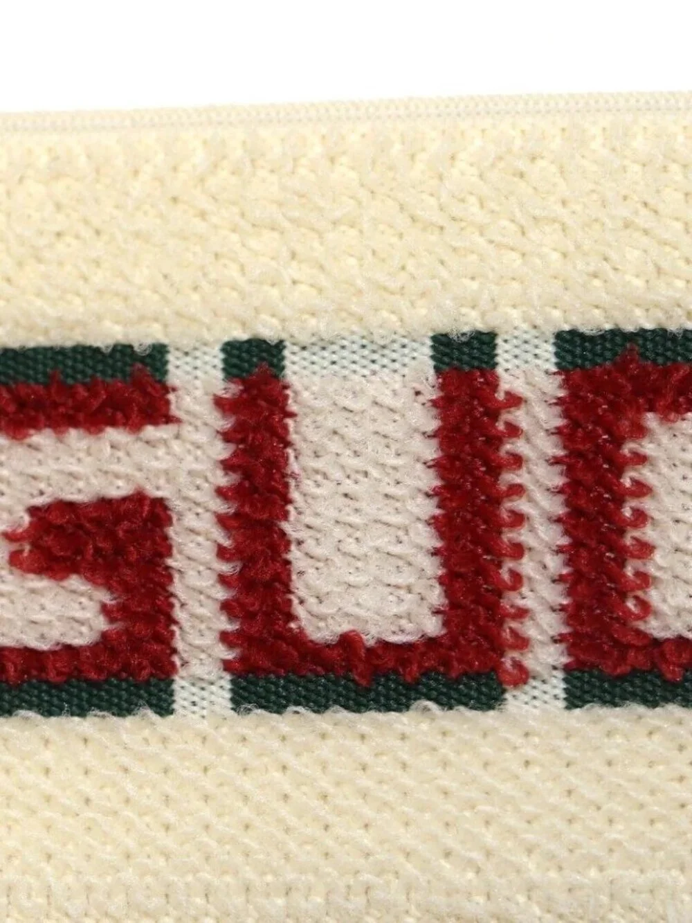 GUCCI Elastic Headband Red And White Stripe Size Small - White/Red/Green